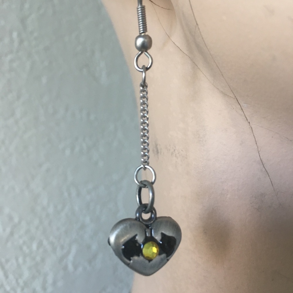 Batgirl w Swarovski crystal drop charm on chain
